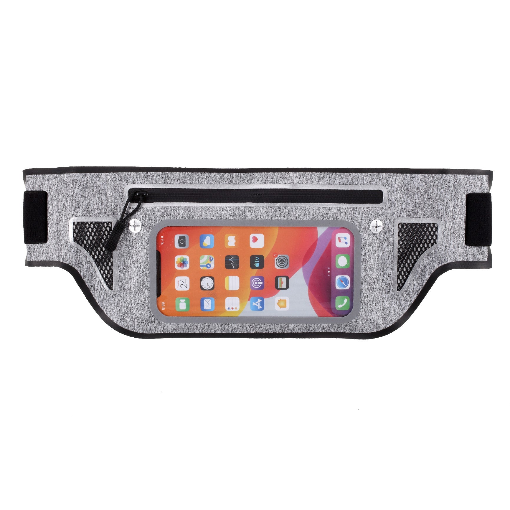 XL Sports Waist Pack Lycra Material Waist Bag for iPhone 12 Pro Max etc. Phone within 7-inch