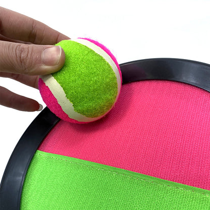 2Pcs Kids Catcher Paddle Sticky Ball Catch Toss Game Children Outdoor Sports Toy