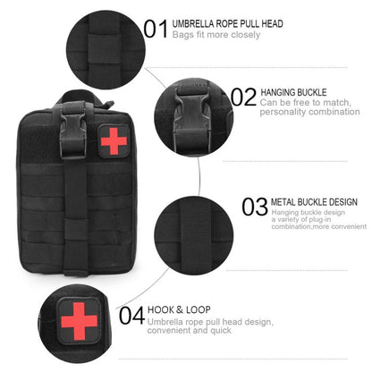 A87 Outdoor Equipment Oxford Cloth First-aid Kit Waterproof Tactical Medical Bag Waist Pouch for Climbing Camping