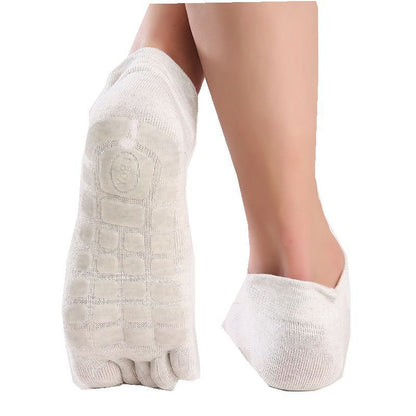 Men Non-slip Yoga Socks Fitness Toe Socks Breathable Low Calf Slipper Floor Socks