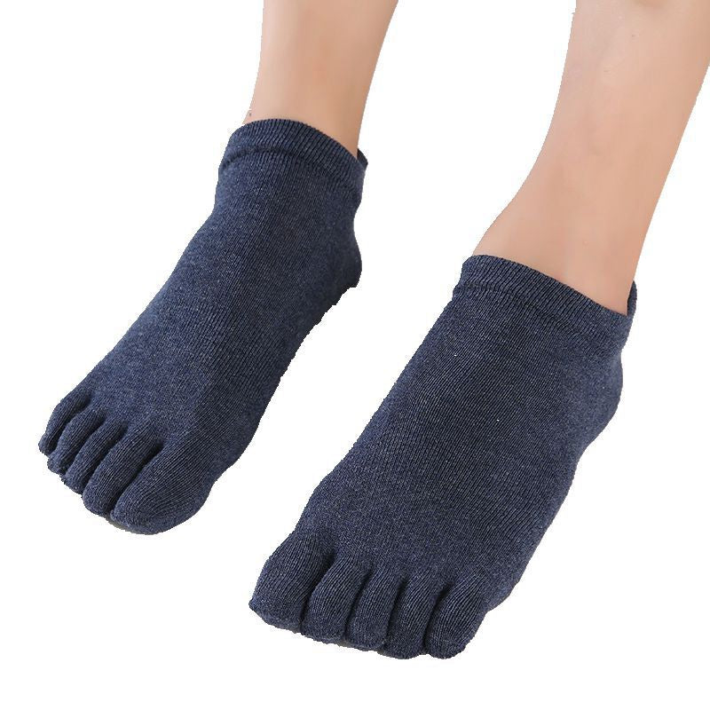 Men Non-slip Yoga Socks Fitness Toe Socks Breathable Low Calf Slipper Floor Socks