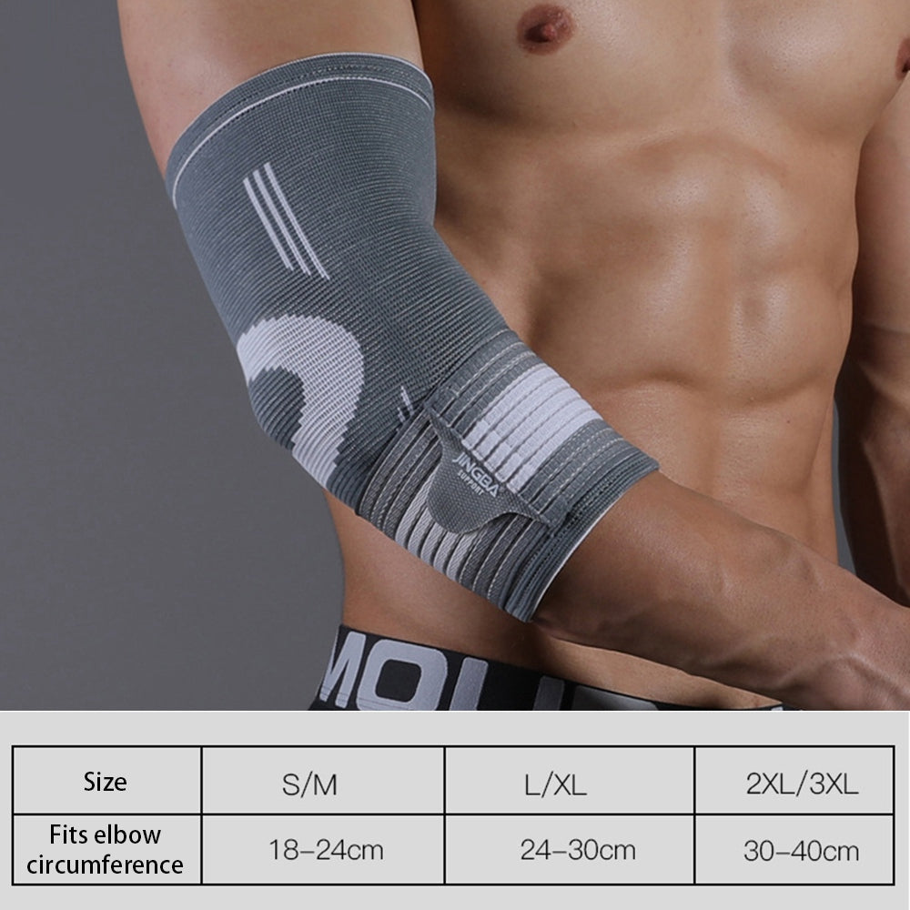 JINGBA SUPPORT 4137 1Pc Sports Elbow Brace Sleeve Weightlifting Fitness Basketball Training Elastic Elbow Guard