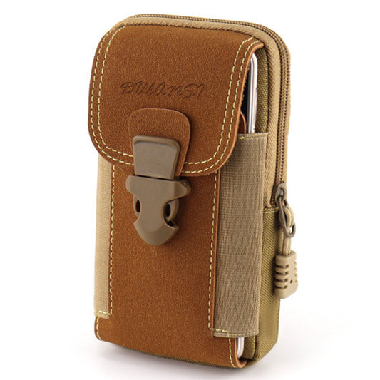 6.5-inch Vertical Multifunction Sports Tactical Mobile Phone Storage Pouch Dual Layer Waist Bag