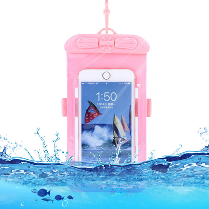 T-35N 5.2-6.44 Inches Cell Phone Bag Waterproof Universal Beach Pool Swimming Phone Pouch with Strap, Size L