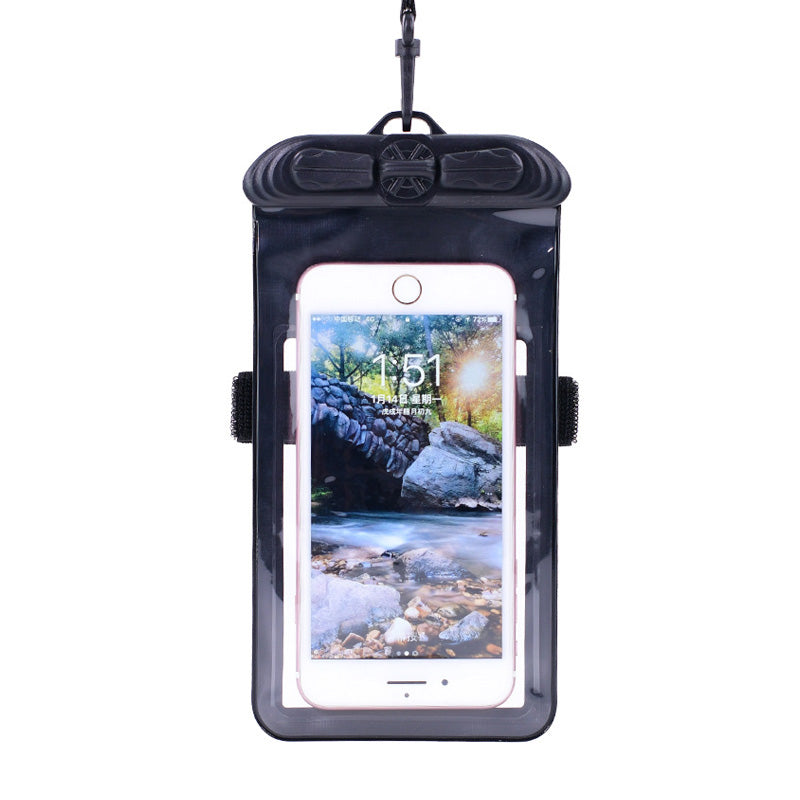 T-35N 5.2-6.44 Inches Cell Phone Bag Waterproof Universal Beach Pool Swimming Phone Pouch with Strap, Size L