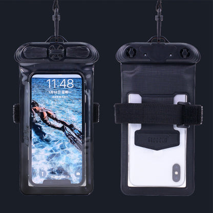 T-35N 5.2-6.44 Inches Cell Phone Bag Waterproof Universal Beach Pool Swimming Phone Pouch with Strap, Size L