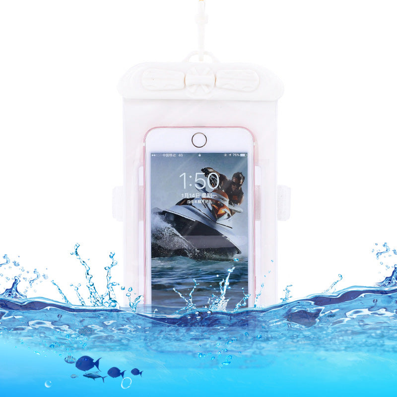 T-35N 5.2-6.44 Inches Cell Phone Bag Waterproof Universal Beach Pool Swimming Phone Pouch with Strap, Size L