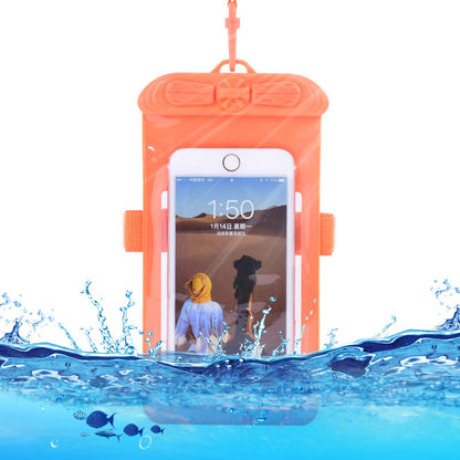 T-35N 5.2-6.44 Inches Cell Phone Bag Waterproof Universal Beach Pool Swimming Phone Pouch with Strap, Size L