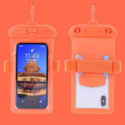 T-35N 5.2-6.44 Inches Cell Phone Bag Waterproof Universal Beach Pool Swimming Phone Pouch with Strap, Size L