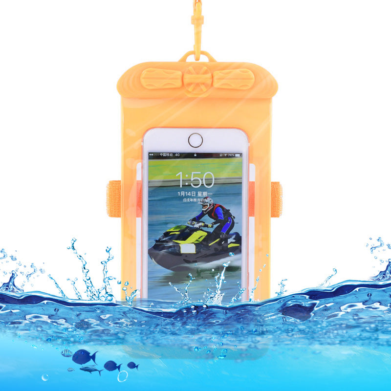 T-35N 5.2-6.44 Inches Cell Phone Bag Waterproof Universal Beach Pool Swimming Phone Pouch with Strap, Size L