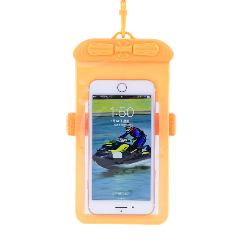 T-35N 5.2-6.44 Inches Cell Phone Bag Waterproof Universal Beach Pool Swimming Phone Pouch with Strap, Size L