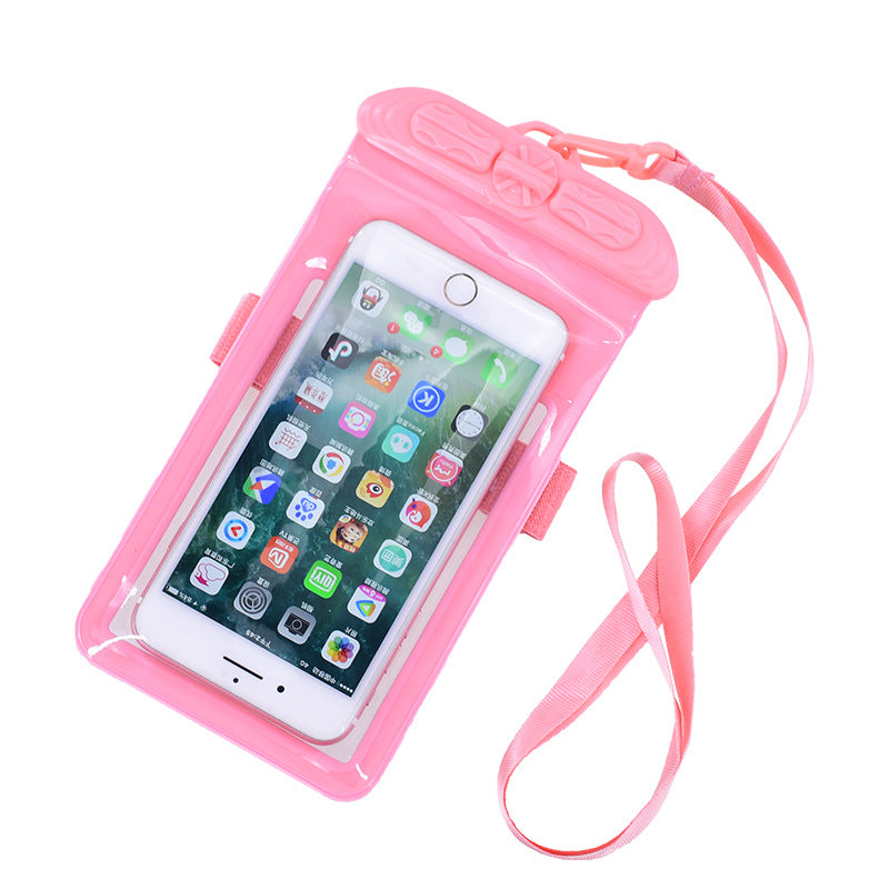 T-35N 5.2-6.44 Inches Cell Phone Bag Waterproof Universal Beach Pool Swimming Phone Pouch with Strap, Size L