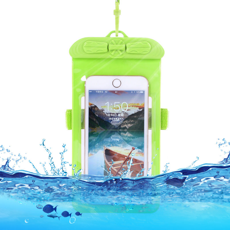 T-35N 5.2-6.44 Inches Cell Phone Bag Waterproof Universal Beach Pool Swimming Phone Pouch with Strap, Size L