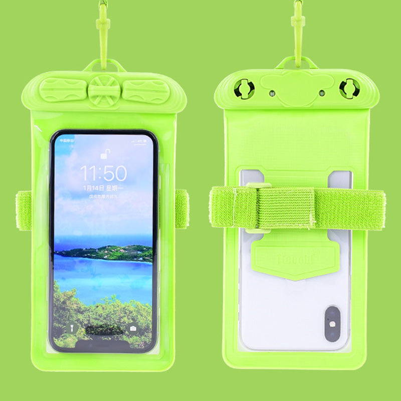 T-35N 5.2-6.44 Inches Cell Phone Bag Waterproof Universal Beach Pool Swimming Phone Pouch with Strap, Size L