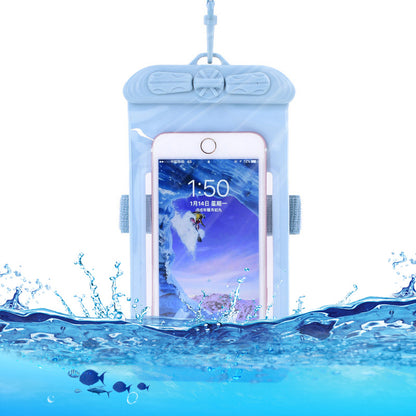 T-35N 5.2-6.44 Inches Cell Phone Bag Waterproof Universal Beach Pool Swimming Phone Pouch with Strap, Size L