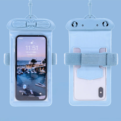 T-35N 5.2-6.44 Inches Cell Phone Bag Waterproof Universal Beach Pool Swimming Phone Pouch with Strap, Size L