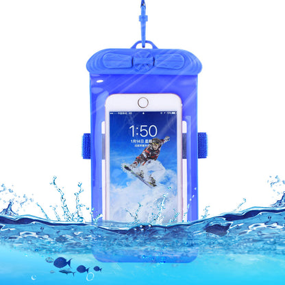 T-35N 5.2-6.44 Inches Cell Phone Bag Waterproof Universal Beach Pool Swimming Phone Pouch with Strap, Size L