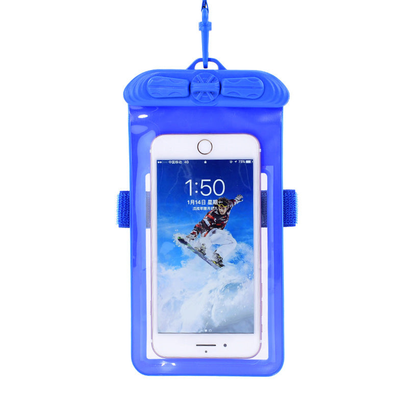 T-35N 5.2-6.44 Inches Cell Phone Bag Waterproof Universal Beach Pool Swimming Phone Pouch with Strap, Size L