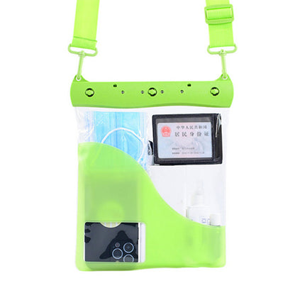 Large Capacity Waterproof Phone Pouch Diving Floating Protection Shoulder Bag Case with Clear Touch Screen Film