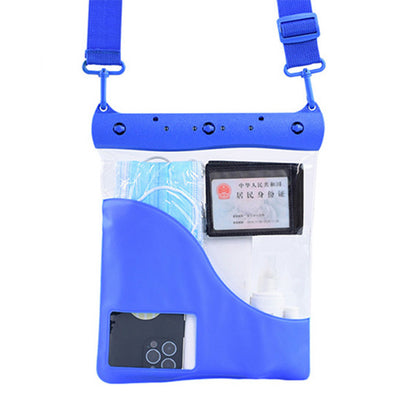 Large Capacity Waterproof Phone Pouch Diving Floating Protection Shoulder Bag Case with Clear Touch Screen Film