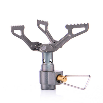 WSS-109 Camping Mini Stove Lightweight Portable Outdoor Titanium Gas Stove Foldable Spare Gas Stove for Hiking