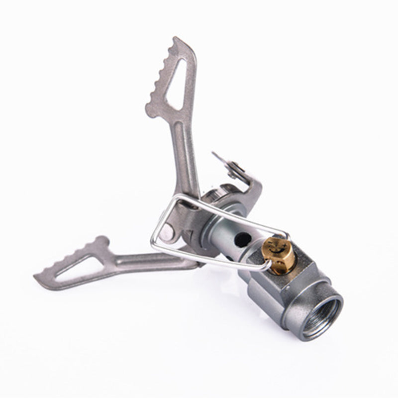 WSS-109 Camping Mini Stove Lightweight Portable Outdoor Titanium Gas Stove Foldable Spare Gas Stove for Hiking