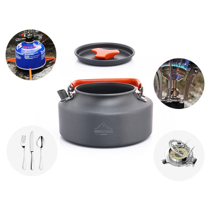 WIDESEA WSKT-11R 1.1L Camping Teapot Camp Water Cooking Tool Family BBQ Hiking Kettle (BPA-free, No FDA Certification)