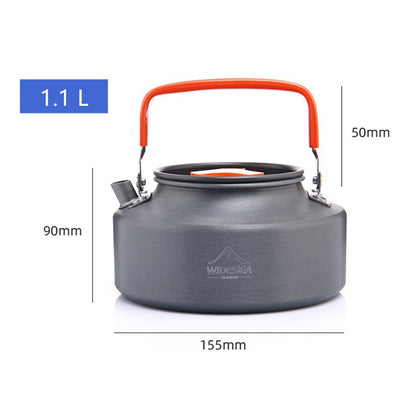 WIDESEA WSKT-11R 1.1L Camping Teapot Camp Water Cooking Tool Family BBQ Hiking Kettle (BPA-free, No FDA Certification)