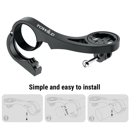 TOWILD AS90 Bicycle Stopwatch Bracket Extender Frame Sports Camera Lights Extension Base Mountain Road Bike Accessories