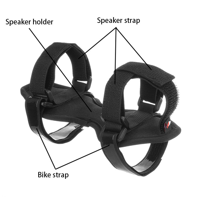 LIGHTNING POWER 2Pcs Bike Speaker Mount Adjustable Wireless Speaker Strap Universal Bicycle Handlebar Sound Bar Holder Bottle Holder