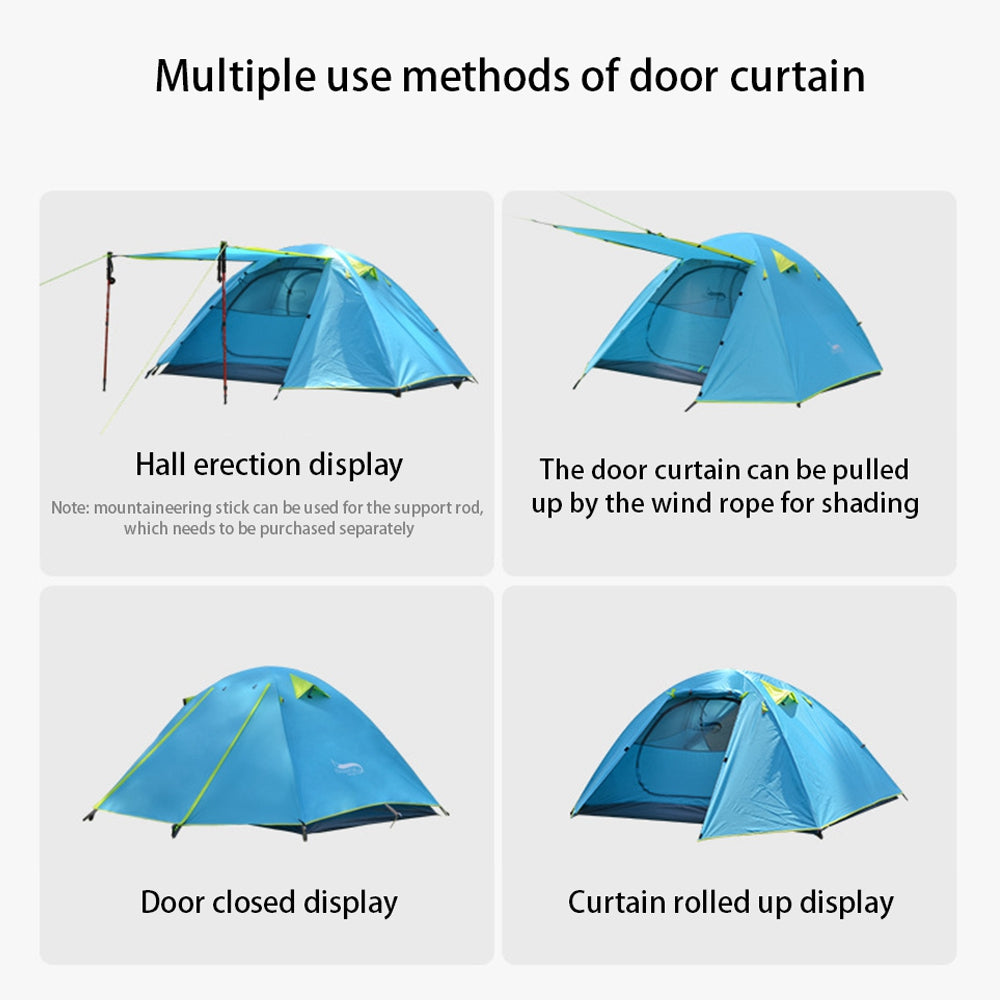 DESERT&FOX 3-4 People Camping Tent Lightweight Backpacking Tent Waterproof Windproof Hiking Tent for Outdoor Mountaineering Travel