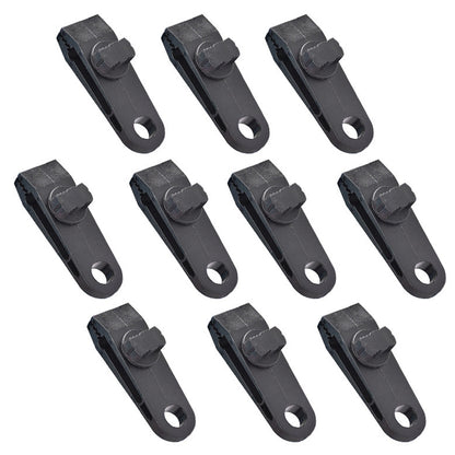 LUCKSTONE SLPJ-007 10Pcs Tarp Clips Clamps Heavy Duty Lock Grip Fasteners Tent Clips Holder Pool Canopy Cover Bungee Cord Clip