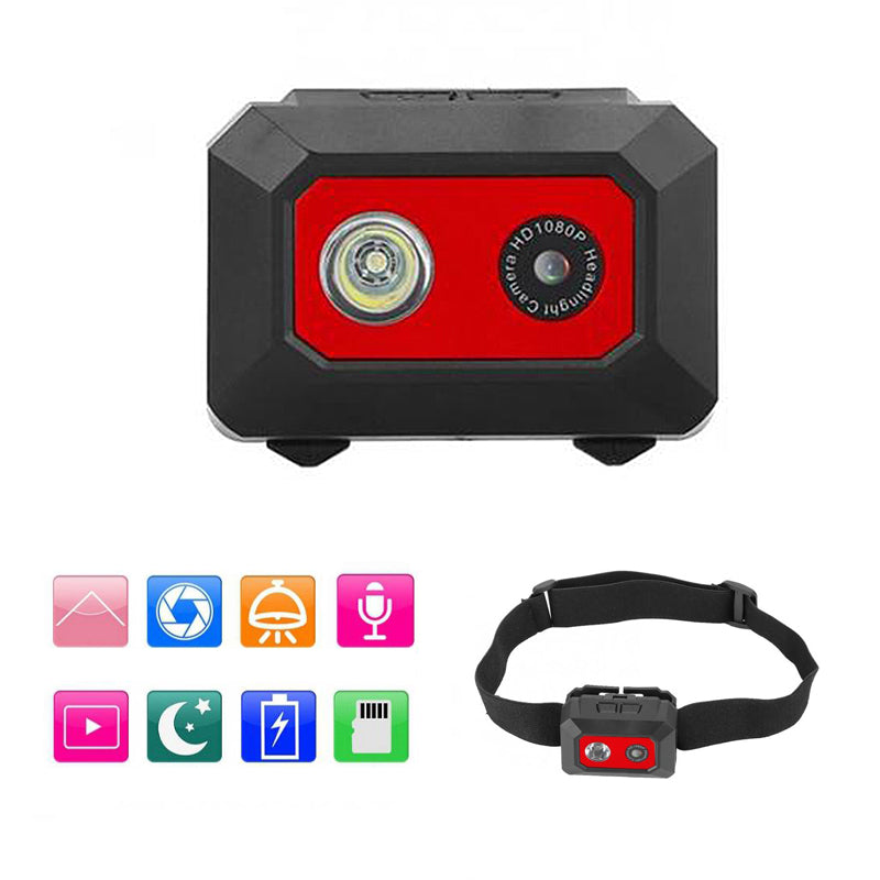 F18 HD 1080P Sports DV Camera Head-mounted DVR Action Camera Night Vision Video Camcorder with LED Headlight