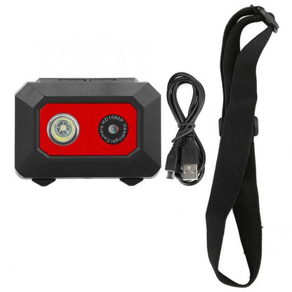 F18 HD 1080P Sports DV Camera Head-mounted DVR Action Camera Night Vision Video Camcorder with LED Headlight