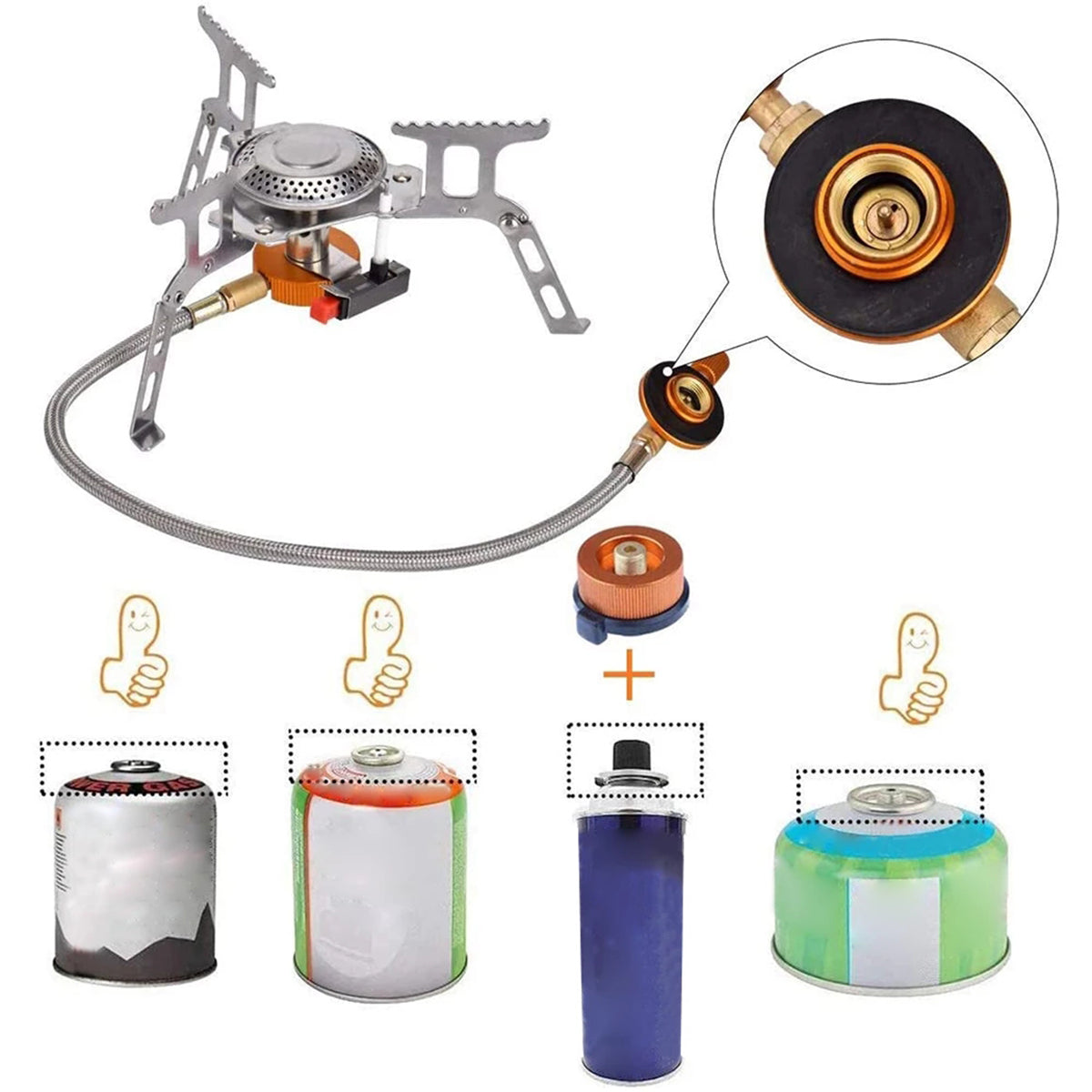 103 3500W Gas Stove Portable Collapsible Outdoor Boxed Butane Gas Camping Picnic Stove Burner