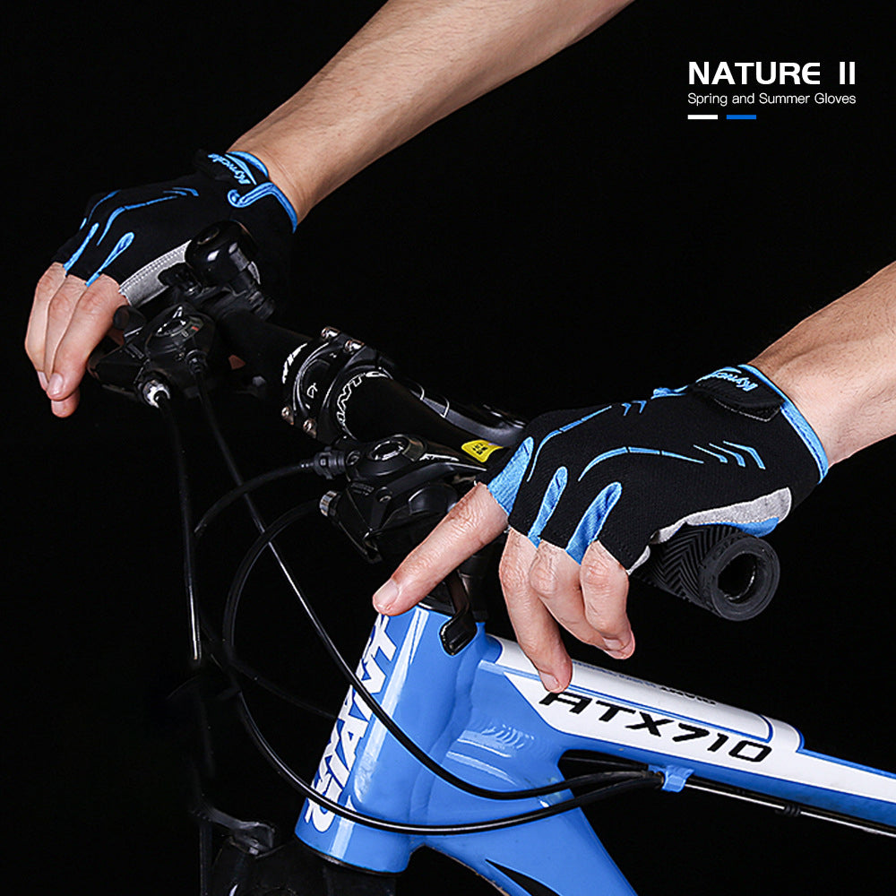 KYNCILOR A0058 Cycling Bike Gloves Half Finger Shockproof Breathable MTB Mountain Bicycle Sports Gloves