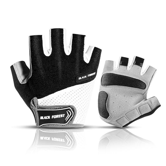 KYNCILOR A0055 Outdoor Sports Non-slip Half Finger Gloves Breathable Microfiber Leather Bike Mittens