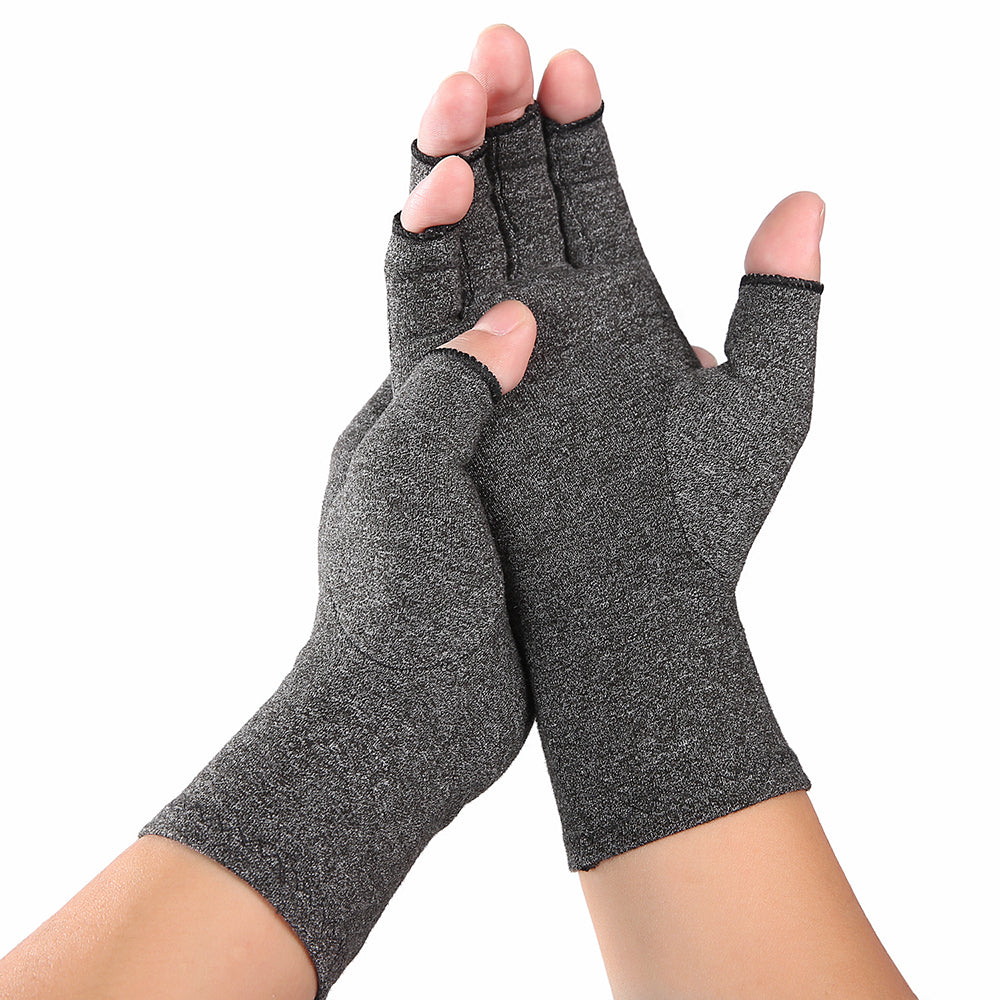 KYNCILOR A0045 One Pair Compression Arthritis Gloves Men's Women's Fingerless Gloves Hand Protector Gloves for Computer Typing and Daily Work Relieve Pain from Rheumatoid, RSI, Carpal Tunnel