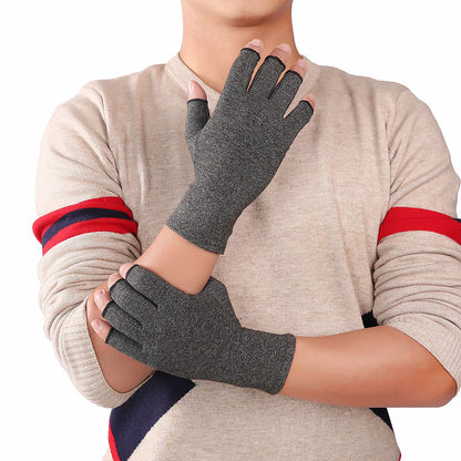 KYNCILOR A0045 One Pair Compression Arthritis Gloves Men's Women's Fingerless Gloves Hand Protector Gloves for Computer Typing and Daily Work Relieve Pain from Rheumatoid, RSI, Carpal Tunnel