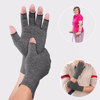 KYNCILOR A0045 One Pair Compression Arthritis Gloves Men's Women's Fingerless Gloves Hand Protector Gloves for Computer Typing and Daily Work Relieve Pain from Rheumatoid, RSI, Carpal Tunnel