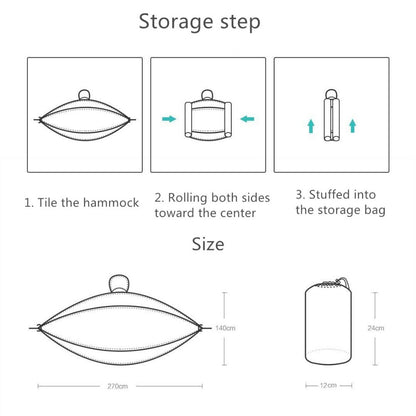 XIAOMI YOUPIN Single Person Outdoor Hammock Parachute Fabric Anti-rollover Swing Bed Camping Hanging Sleeping Bed