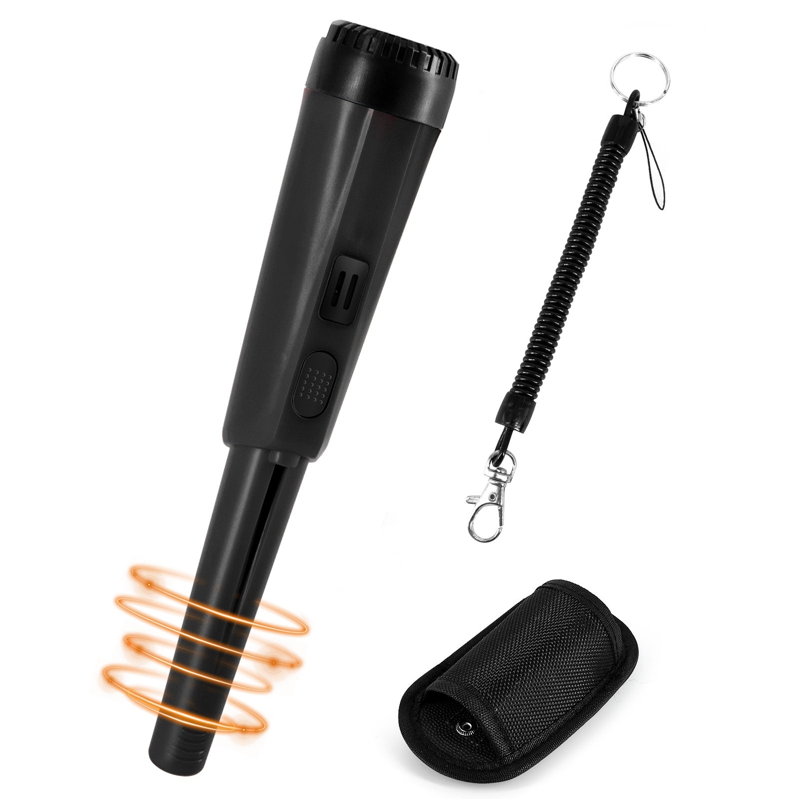 Handheld Metal Detector Pinpointer Portable Pin Pointer Wand Search Treasure Finder Probe with LCD Display for Adults Kids (No Battery, No Waterproof Bag)