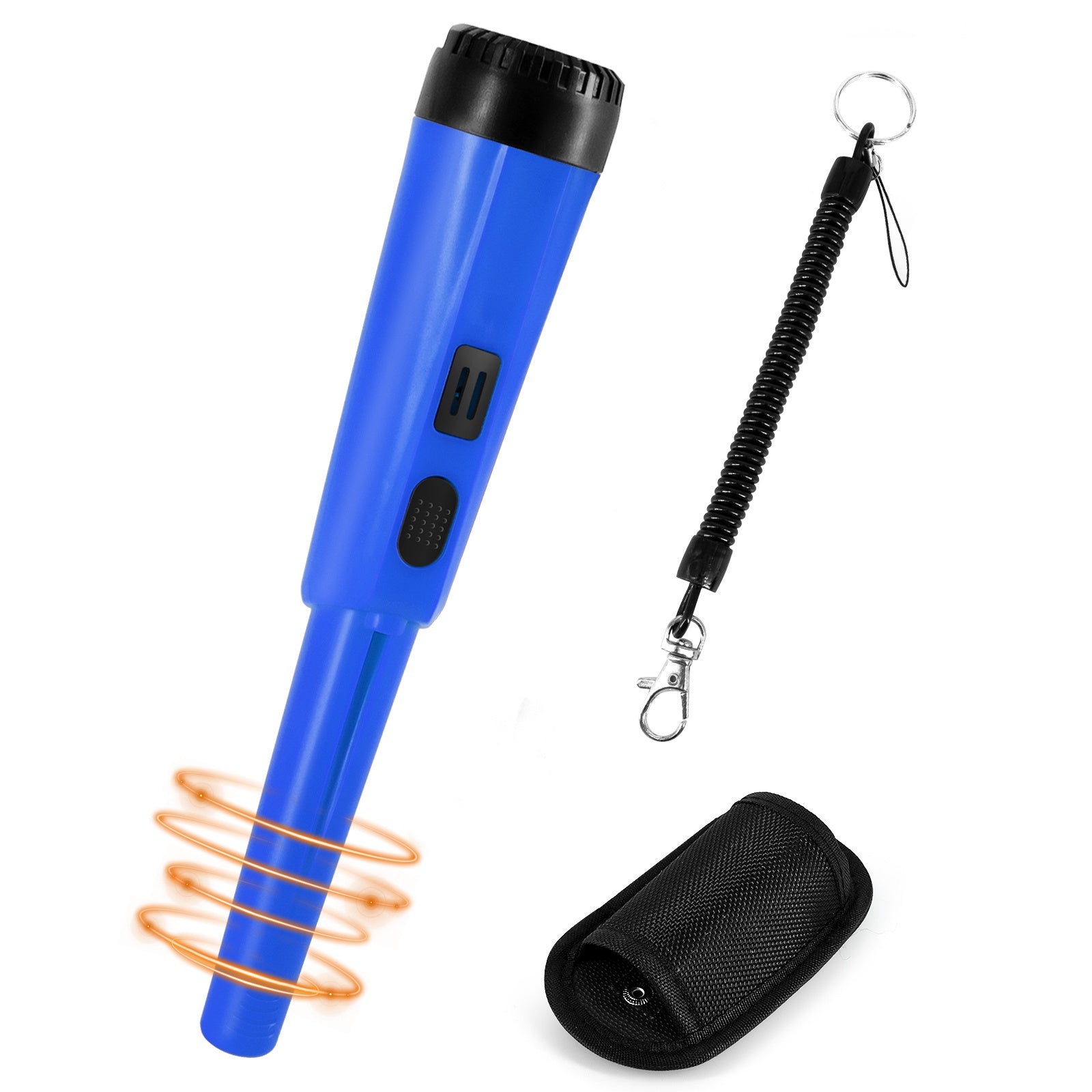 Handheld Metal Detector Pinpointer Portable Pin Pointer Wand Search Treasure Finder Probe with LCD Display for Adults Kids (No Battery, No Waterproof Bag)