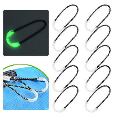 LUCKSTONE SLPJ 10Pcs Camping Luminous Zipper Puller Backpack Zipper Extension Rope Multifunctional Outdoor Tool