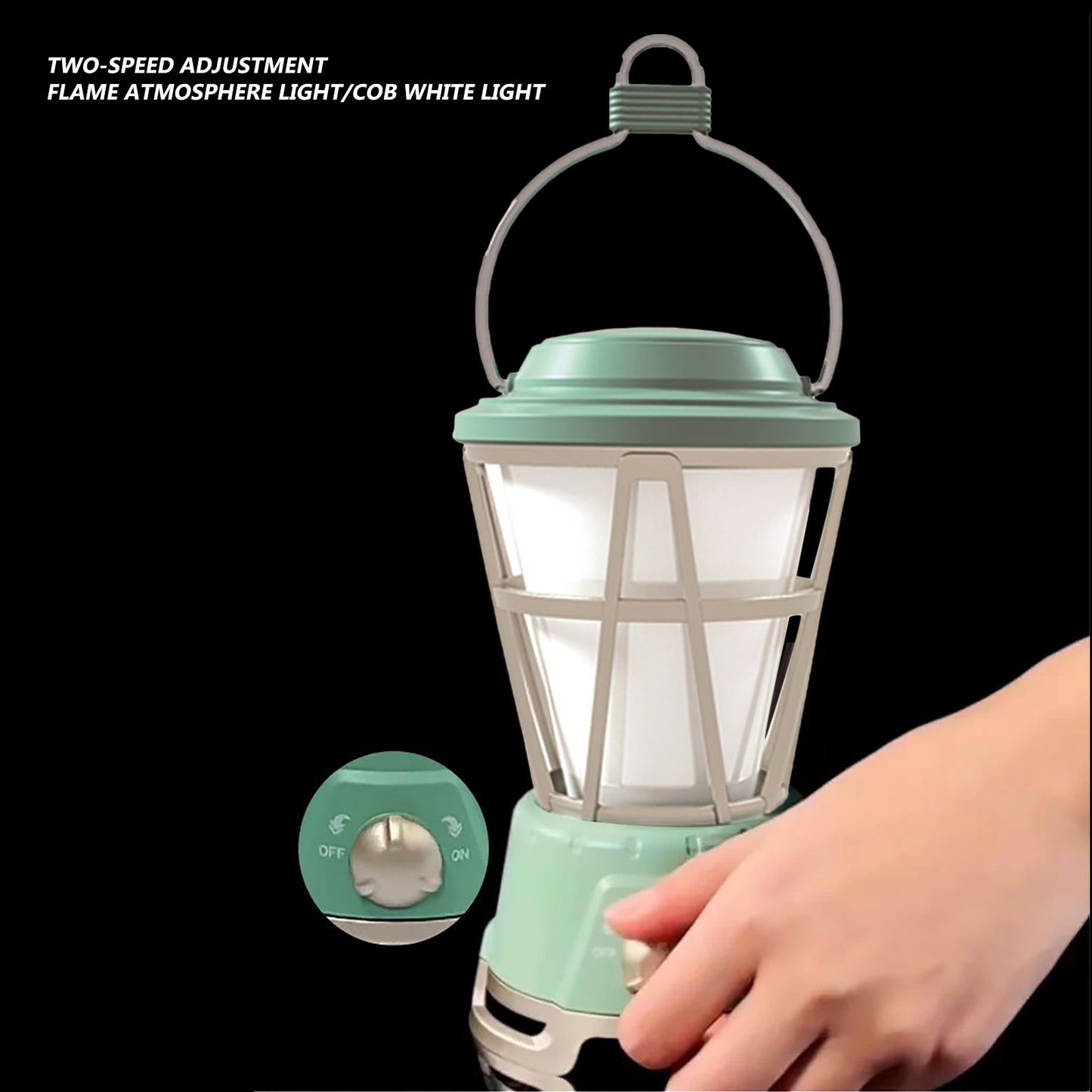 MY-88071 Retro LED Lamp Portable Outdoor Camping Lantern Light USB Rechargeable Solar Charging Tent Light Decorative Garden Lamp