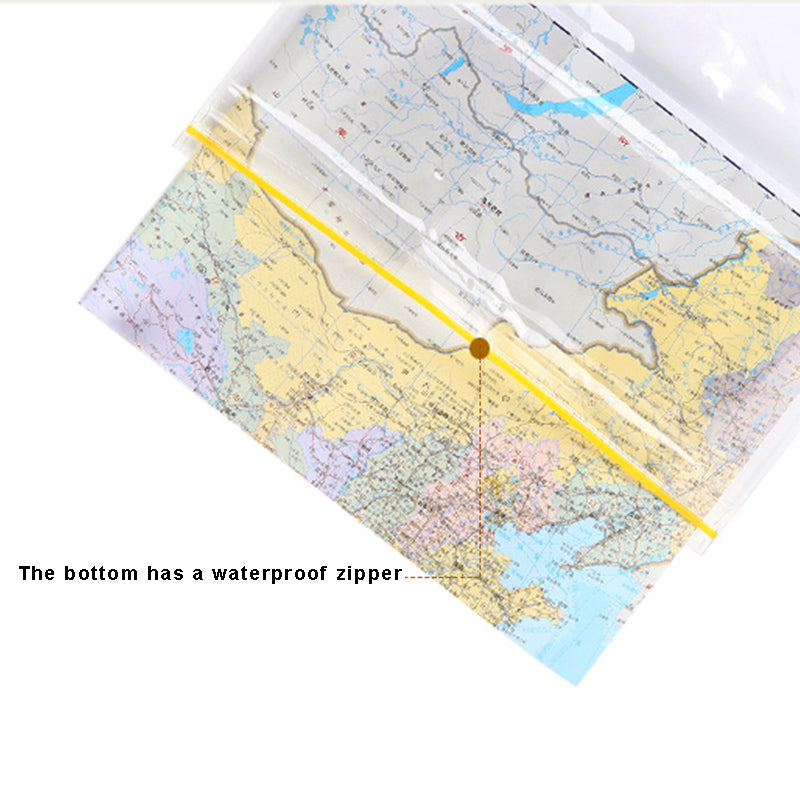 AYXSEE Outdoor Waterproof Camping Hiking Map Bag Transparent PVC Map Protection Seal Pouch