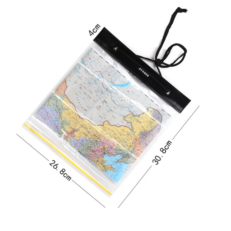 AYXSEE Outdoor Waterproof Camping Hiking Map Bag Transparent PVC Map Protection Seal Pouch