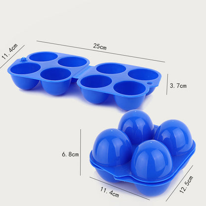 4 Grids Egg Storage Box Portable Egg Holder Container for Outdoor Camping Picnic Eggs Case Kitchen Organizer (BPA Free, No FDA Certificate)