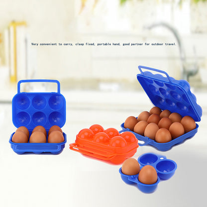 Outdoor Camping Picnic Eggs Case 6 Grids Egg Storage Box Portable Egg Holder Container Kitchen Organizer (BPA Free, No FDA Certificate)