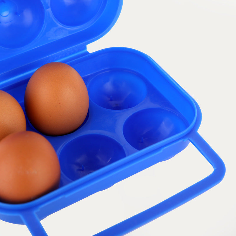 Outdoor Camping Picnic Eggs Case 6 Grids Egg Storage Box Portable Egg Holder Container Kitchen Organizer (BPA Free, No FDA Certificate)